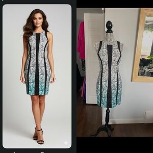 NWT Vintage Abstract Ombré Sheath Dress. Small
